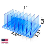 Blue Glacier Standard Sorter by Officemate – 5 x 8.25 x 25 inches, 7 unknown_modifier, Plastic, Transparent Blue, Model 23214