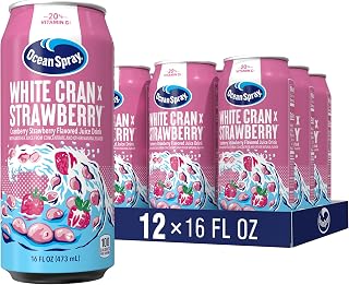 Ocean Spray White Cran-Strawberry Juice Drink, 16 Fl Oz Can (12 Pack)