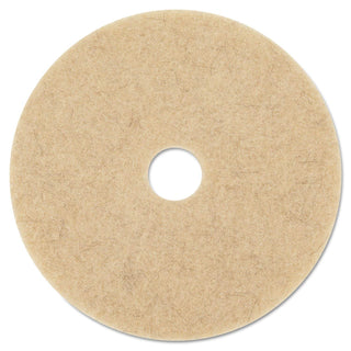 3M 19008 Ultra High-Speed Natural Blend Floor Burnishing Pads 3500, 20-Inch Dia., Tan, 5/CT