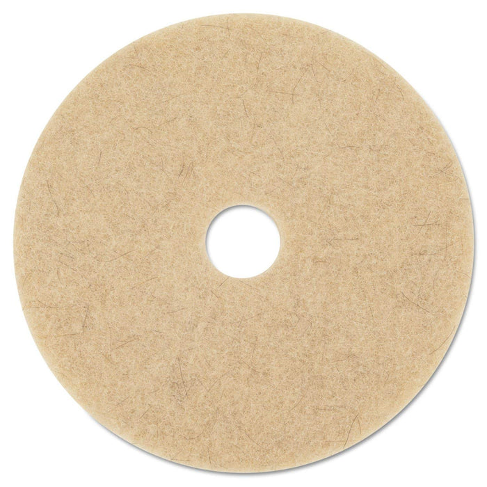 3M 19008 Ultra High-Speed Natural Blend Floor Burnishing Pads 3500, 20-Inch Dia., Tan, 5/CT