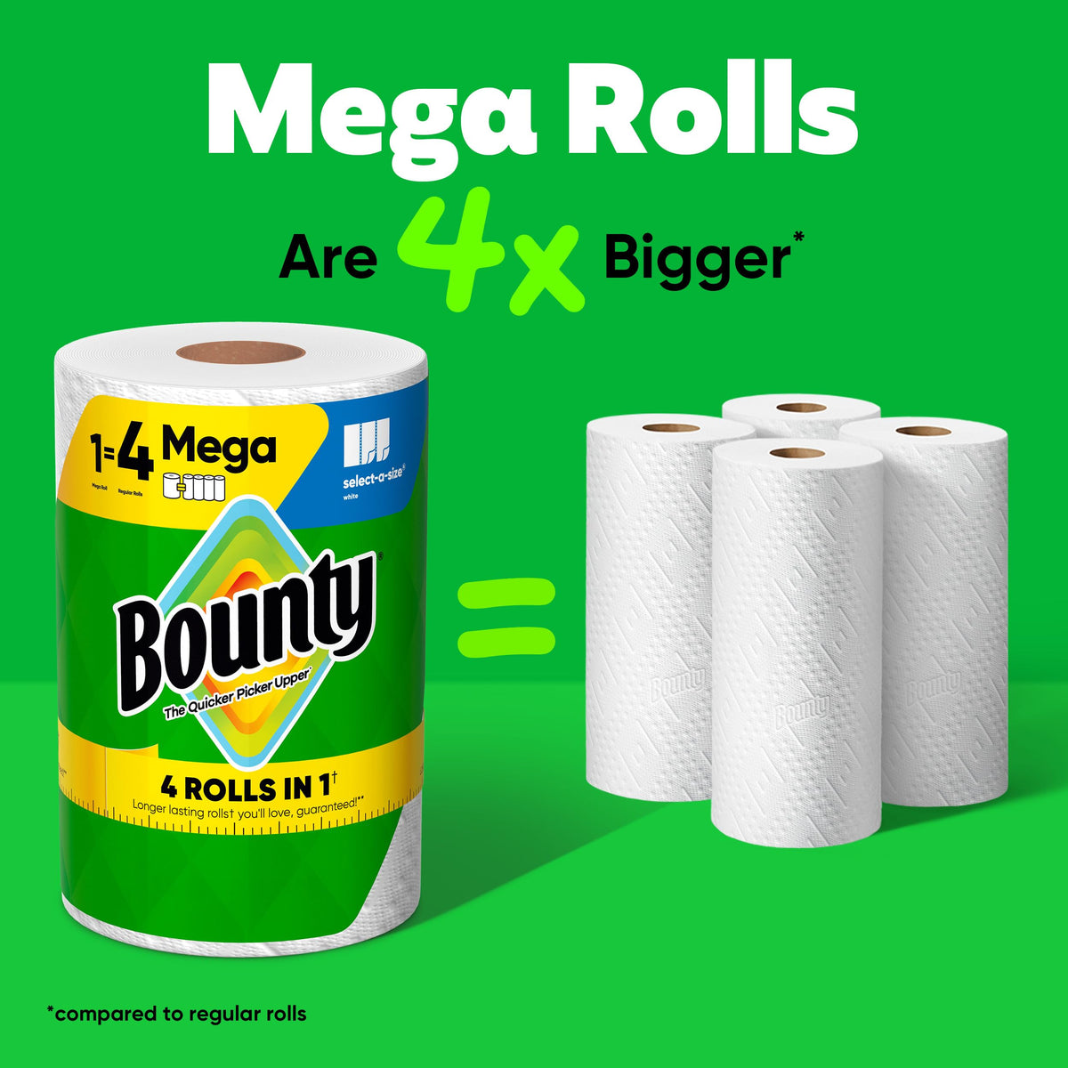 Select-A-Size Paper Towels by Bounty – 2 Rolls (164 Sheets), Paper, White, Model P_9336