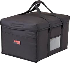 Cambro Nylon 18" X 14" X 12" Food Delivery Bag, Insulated Food Carrier, 4PK Black GBD181412-110