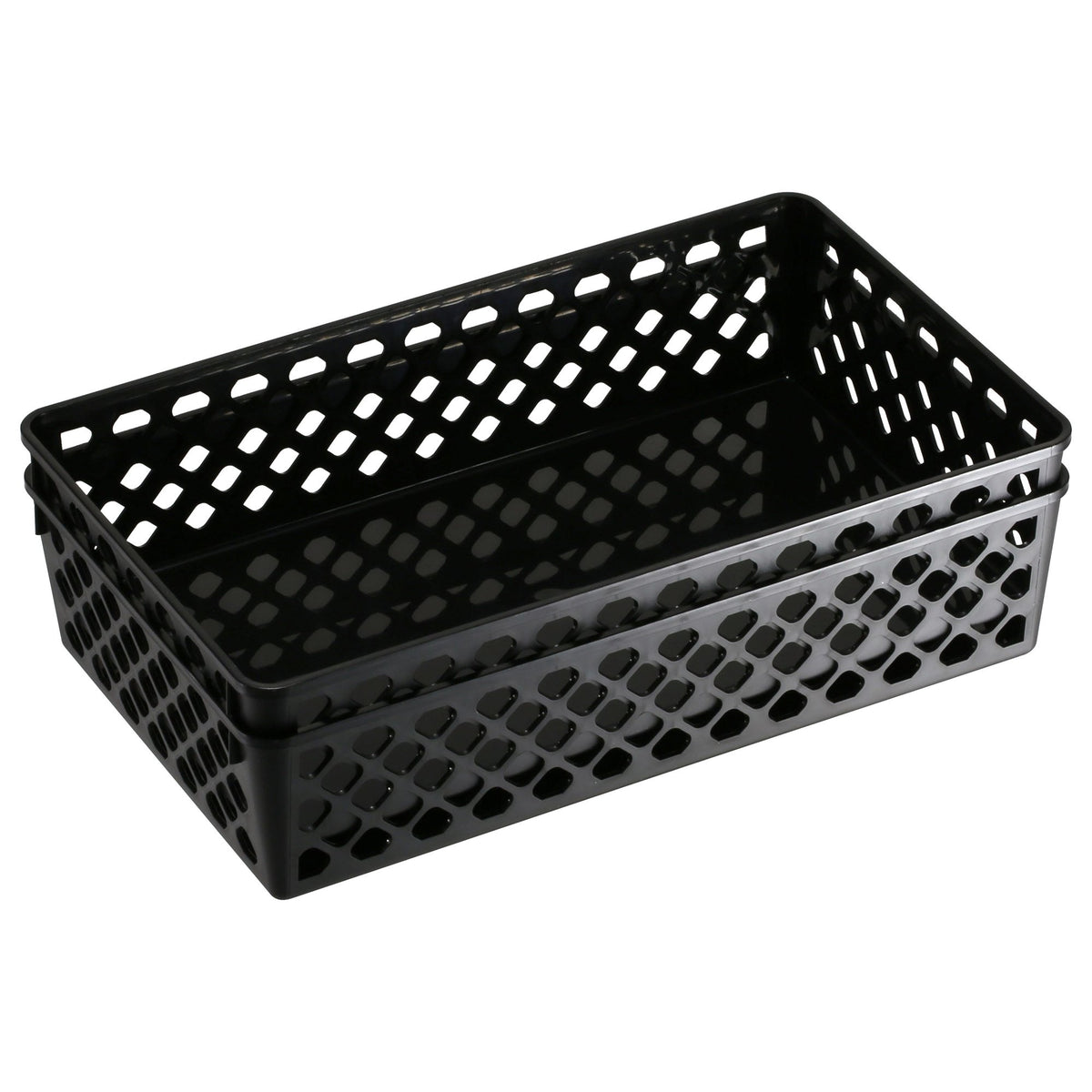 OIC26202 - OIC Large Supply Storage Basket by Officemate – Large, Plastic, Black
