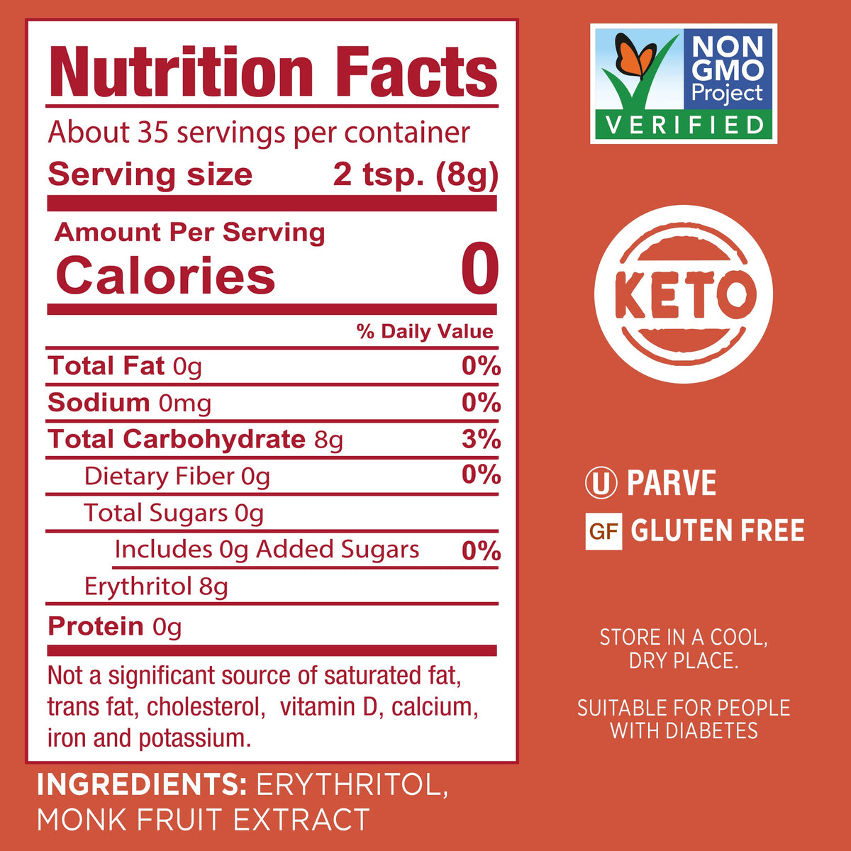 SPLENDA Monk Fruit / 9.8 Ounce (Pack of 2) / 1 Stevia