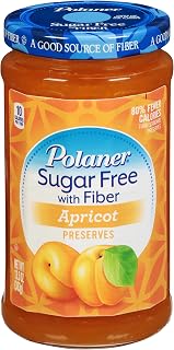 Polaner Sugar Free with Fiber, Apricot Jam, 13.5 Ounce
