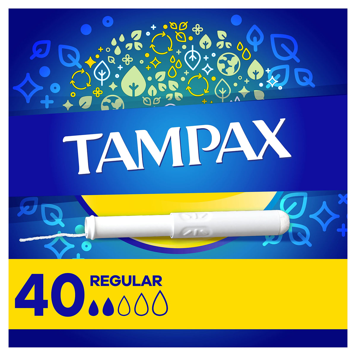 Cardboard Applicator Tampons by Tampax – 40 Count (Pack of 1), Cotton, Model 7301024751
