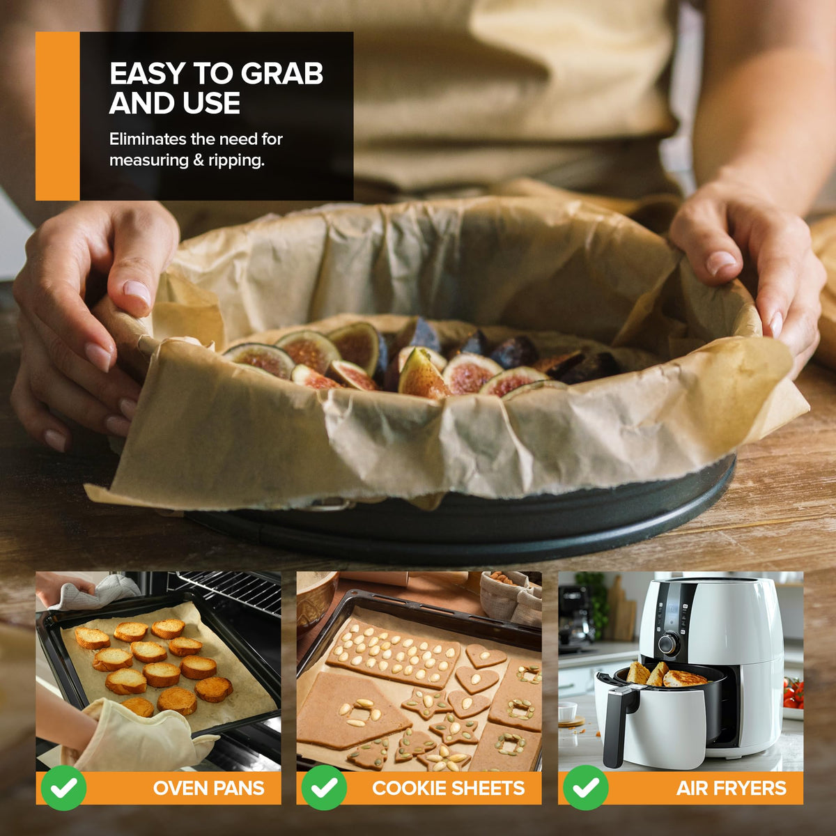 200 Ct Unbleached Parchment Paper Sheets by Stock Your Home – 9"x13", Paper, Pack of 200