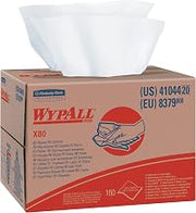 Wypall 41044 X80 Cloths, HYDROKNIT, BRAG Box, White, 12 1/2 x 16 4/5 (Two Pack of 160)