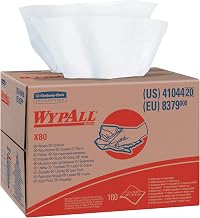 Wypall 41044 X80 Cloths, HYDROKNIT, BRAG Box, White, 12 1/2 x 16 4/5 (Two Pack of 160)