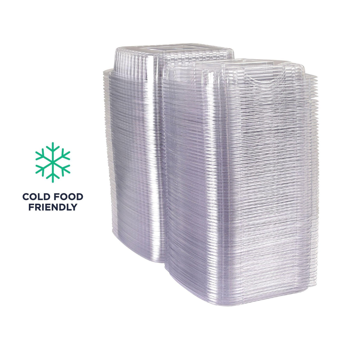 Eco-Products Compostable 8" Clear PLA Plastic Clamshell To Go Containers by ECO PRODUCTS – 8"x8", 8.0 fluid_ounces, PLA Plastic, Clear, Pack of 160