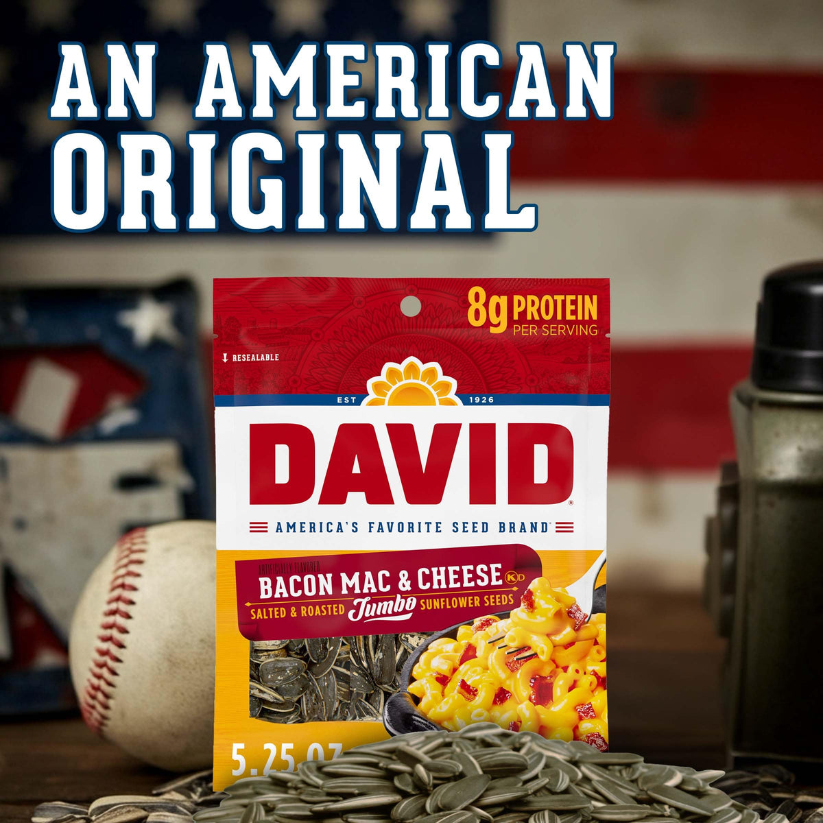David Bacon,Salted,Roasted / 5.25 Ounce (Pack of 12) / 1 Sunflower Seeds