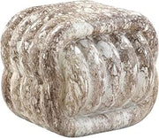 Tov Furniture Love Knot Grey Faux Marble Indoor/Outdoor Accent Stool