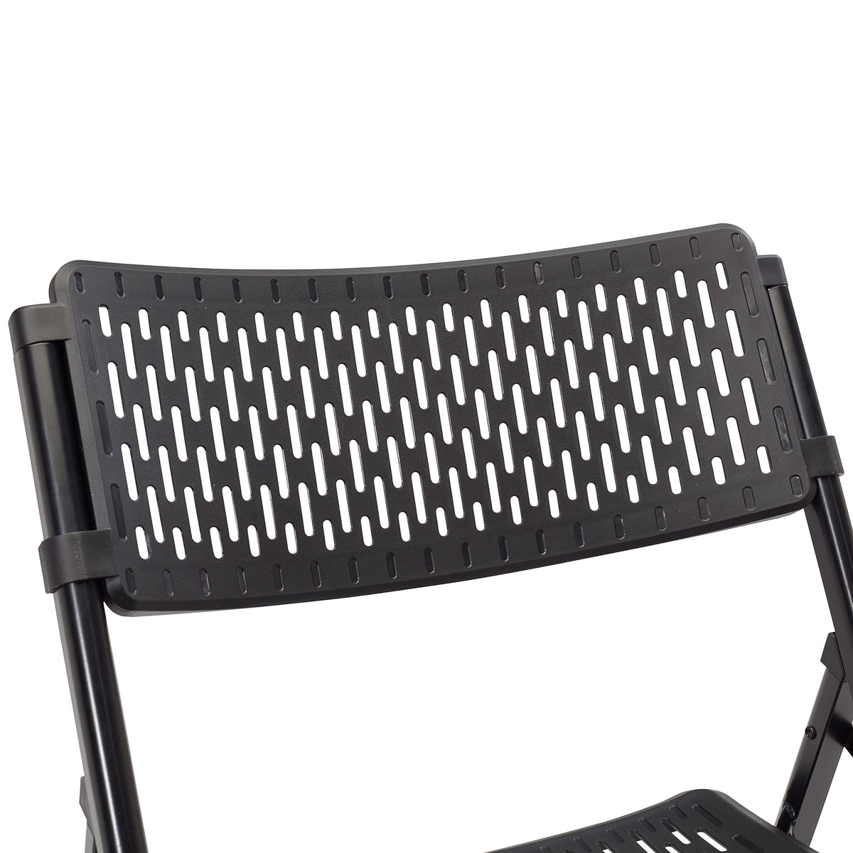 NPS Airflex Series Premium Polypropylene Folding Chair by National Public Seating – Alloy Steel, Black, Model 1410