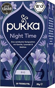 Pukka Herbal Teas Night Time Organic Oat Flower Lavender and Lime Flower Tea, 20g 20 Count
