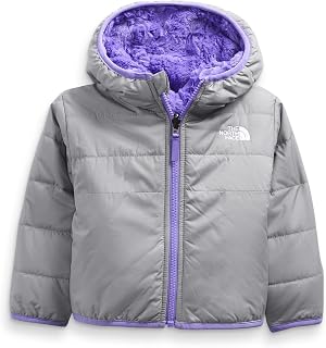 The North Face Baby Reversible Mossbud Swirl Full Zip Hooded Jacket, Meld Grey, 18-24 Months