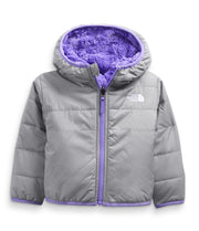 Baby Reversible Mossbud Swirl Full Zip Hooded Jacket by The North Face – Polyester, Grey, Model NF0A5AB9A91