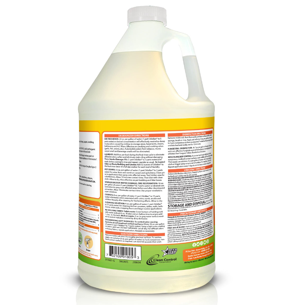 Aroma Eliminator Set by OdoBan – 69 Fl Oz (Pack of 2), Orange, Pack of 2, Model BND03455