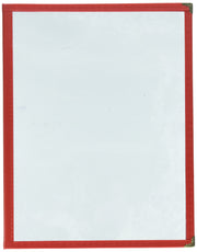 Winco 12" x 9.5" / Double / Red Menu Covers