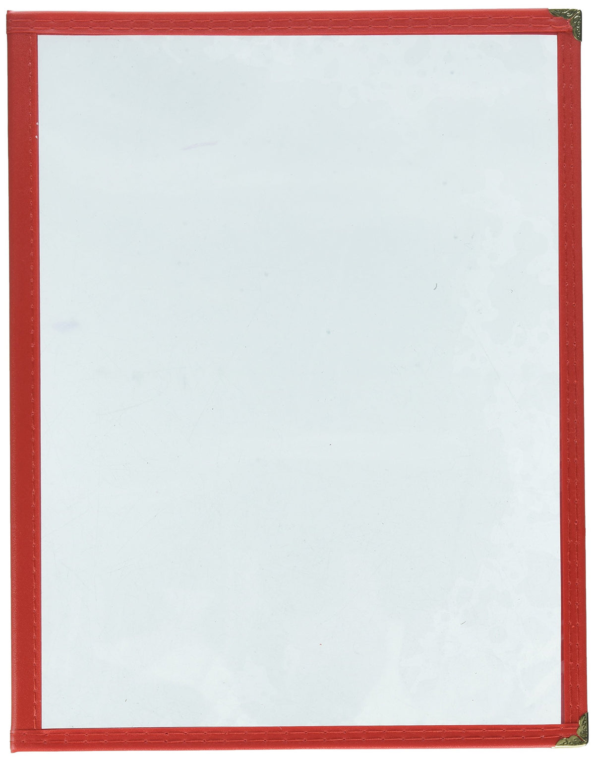 Winco 12" x 9.5" / Double / Red Menu Covers