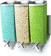 Rosseto EZ-SERV EZP2906 EZ-PRO 3W Dry Goods Dispenser, Silver, Triple