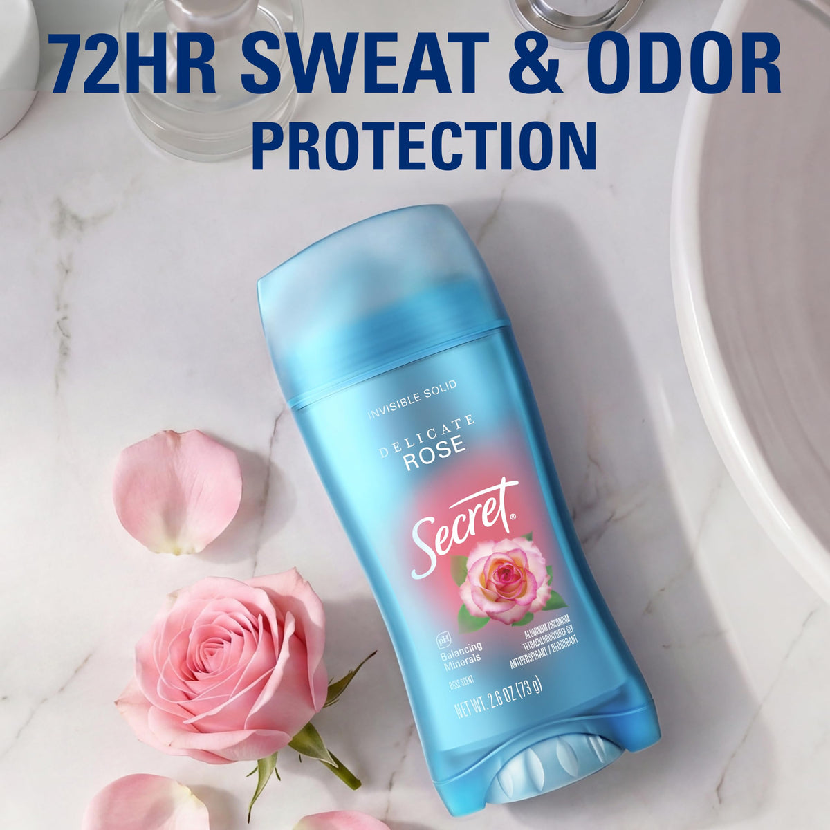 Secret Rose / 2.6 Ounce (Pack of 12) / 12 Antiperspirant Deodorant