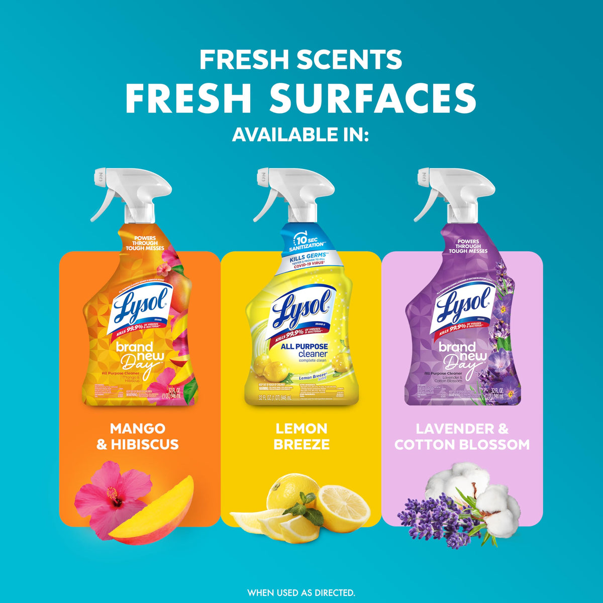 Lysol 32 Fl Oz (Pack of 1) / Coconut & Sea Minerals / Blue All-Purpose Cleaners