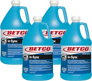 Betco Symplicity™ In-Sync Dishwashing Detergent, 128 Oz Bottle, Case Of 4