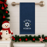 Qiong Meng Hanukkah Hand Towels, 13 x 29 Inch Cotton, Set of 2