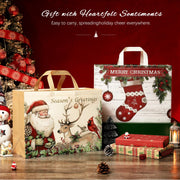 STYPOP Christmas Gift Bags, Extra Large 17 Inch Totes, Set of 12 in Red Green Brown White