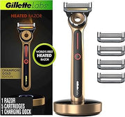 Labs Heated Razor Gold Edition - 1 Handle by Gillette – 1 Count (Pack of 1), Aluminum, N/A