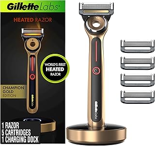 Labs Heated Razor Gold Edition - 1 Handle by Gillette – 1 Count (Pack of 1), Aluminum, N/A