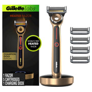 Gillette Gold Heated Razor Kit / 1 Count (Pack of 1) / N/A Cartridge Razors