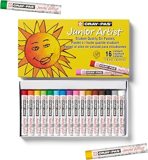 SAKURA Cray-Pas Junior Artist Oil Pastel Set, 16 Colors