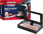 Catchmaster Multi-Catch Mouse Trap, Humane Mouse Trap Indoor for Home, Includes 1 Replaceable Glue Board, Live Catch Pest Control for Garage & Shed (Black) (Pack of 8)