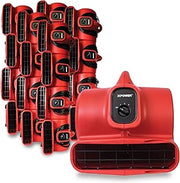 XPOWER P-430 1/3 HP Air Mover, Carpet Dryer, Floor Fan, Utility Blower - Red (45 Fans)