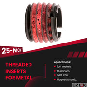 E-Z LOK 49/64" / 5 / Red Thread Locking Inserts