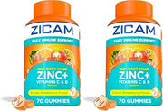Zicam Daily Immune Support,Gummy Supplement,Zinc,Vitamin C and Vitamin D,Citrus Strawberry Flavor,70 Count (Pack of 2)