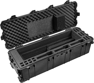 Pelican Protector 1740 Case - Custom AR-15 Foam - Holds 3 Rifles and 3 Pistols - Includes 8 Pistol Magazine Slots and 6 Rifle Magazine Slots (Black)