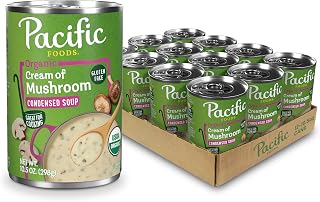 Pacific Foods Organic Cream of Mushroom Soup, 10.5 oz Can (Pack of 12)