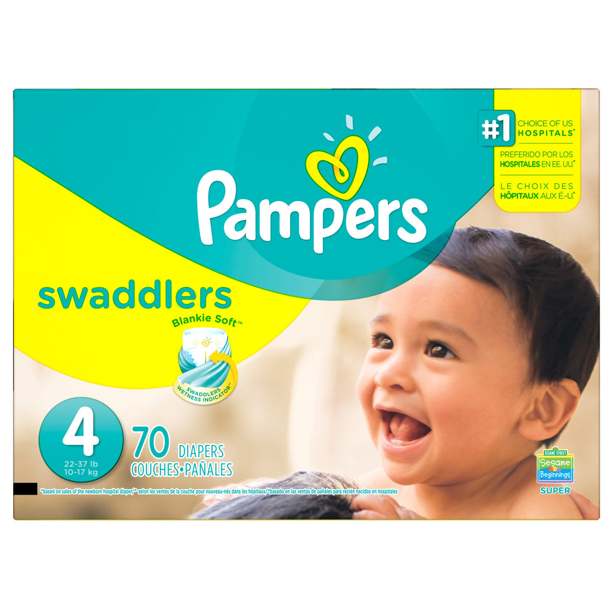 Pampers Size 56 / 70.0 / Multicolor Baby Diapers