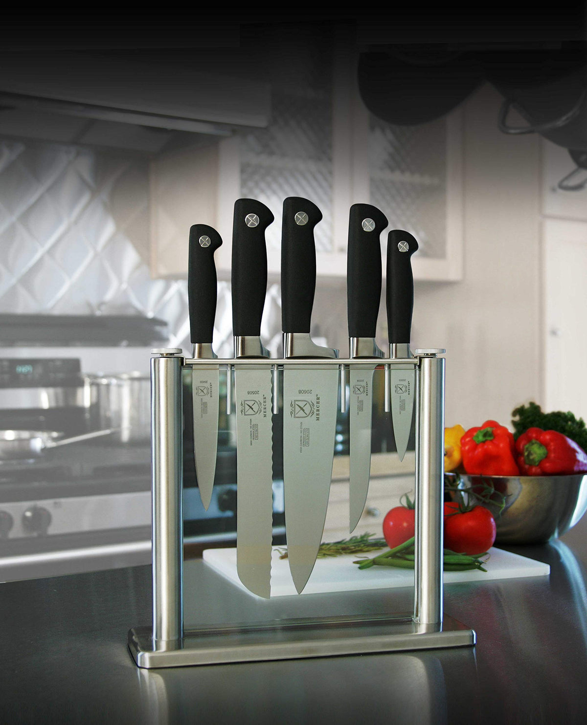 Mercer Culinary 1 / 6 Piece / 6-Piece Glass Block Knife Block Sets