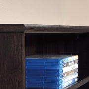 Sauder Cinnamon Cherry Finish / L:12.44" x W:8.11" x H:35.906 / Transitional Audio-Visual Shelving