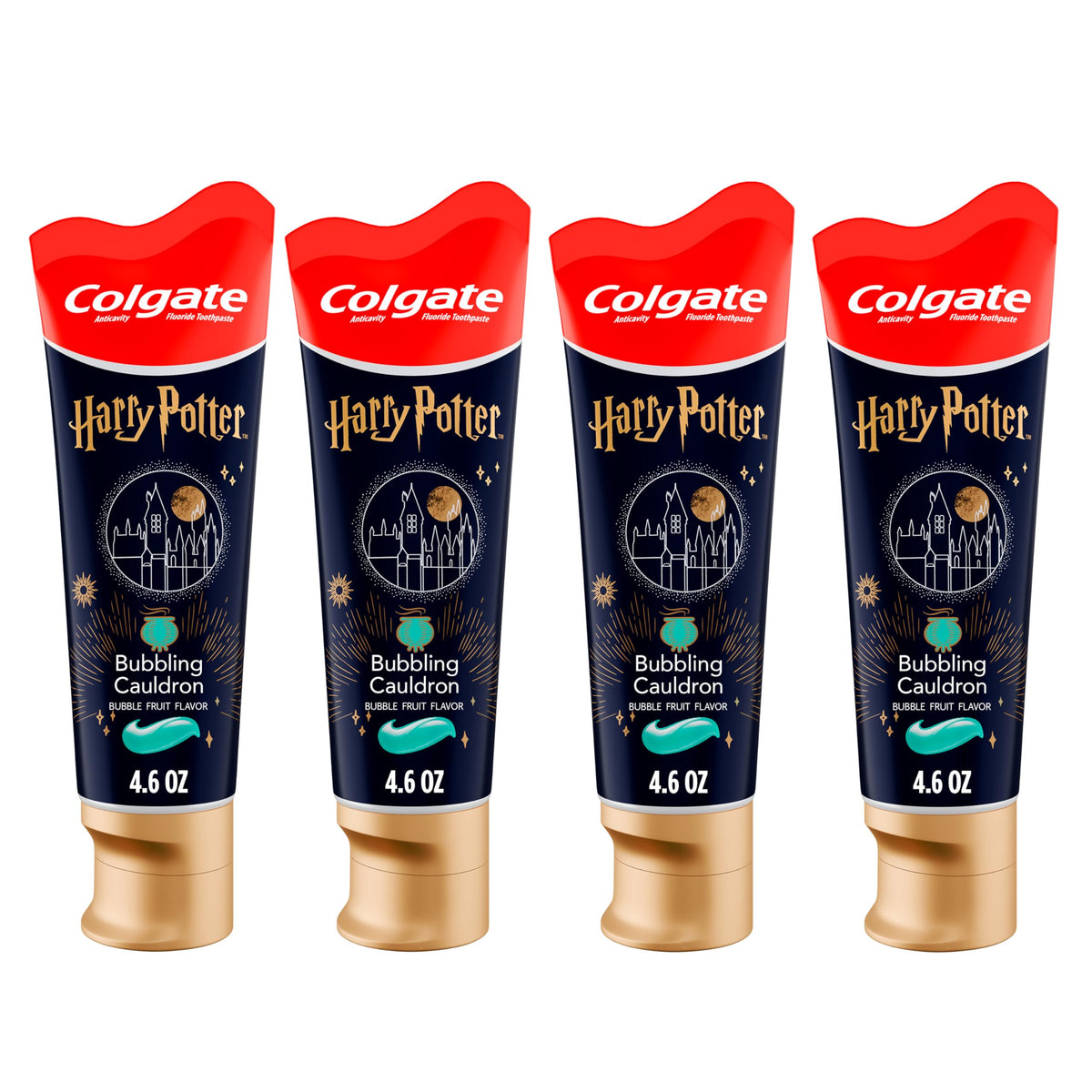 Kids Harry Potter Fluoride Toothpaste by Colgate – 4.6 Ounce (Pack of 4), Pack of 4, Model 61057795