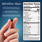 Organic Spirulina Tablets (1000 Tablets by ENERGYBITS – 1000 Count (Pack of 1)