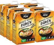 Simply Asia Japanese Inspired Ramen Soy Ginger Chicken Broth, 26 fl oz (Pack of 6)
