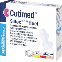 Cutimed Siltec Silicone Foam Dressings, 2D Heel Sterile, 6.5 x 9.5 in., Box of 5