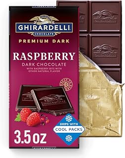 Ghirardelli Intense Dark Chocolate Bar, Raspberry, 3.5 Oz Bar (Pack of 12)