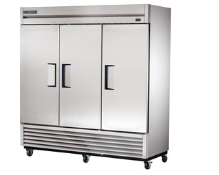 Reach-in Solid Swing Door Refrigerator with Hydrocarbon Refrigerant by True – 78.625" Height, 29.875" Width, 78.125" Length, 72.0 cubic_feet, Stainless Steel, Model T-72-HC