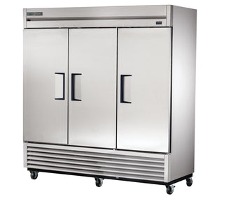 Reach-in Solid Swing Door Refrigerator with Hydrocarbon Refrigerant by True – 78.625" Height, 29.875" Width, 78.125" Length, 72.0 cubic_feet, Stainless Steel, Model T-72-HC