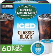 Green Mountain Coffee Roasters ICED Classic Black, Single Serve Keurig K-Cup Pods, Medium Roast Iced Coffee, 60 Count (6 Packs of 10)